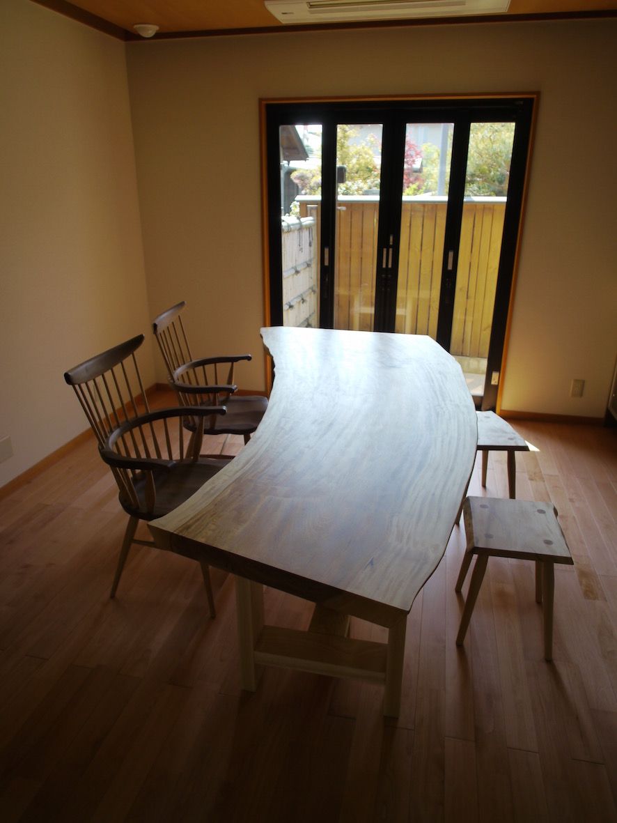 栃の木 テーブル 一枚板 - センターテーブル